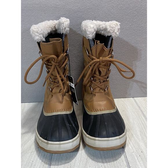 Sorel 1964 Pac Nylon Tobacco Black Waterproof Winter Snow Boots Men\'s Size 10.5 main image 4